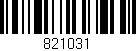 Código de barras (EAN, GTIN, SKU, ISBN): '821031'