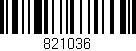 Código de barras (EAN, GTIN, SKU, ISBN): '821036'