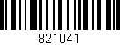 Código de barras (EAN, GTIN, SKU, ISBN): '821041'