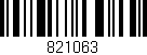 Código de barras (EAN, GTIN, SKU, ISBN): '821063'