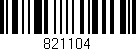 Código de barras (EAN, GTIN, SKU, ISBN): '821104'