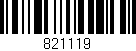 Código de barras (EAN, GTIN, SKU, ISBN): '821119'
