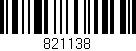 Código de barras (EAN, GTIN, SKU, ISBN): '821138'