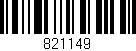 Código de barras (EAN, GTIN, SKU, ISBN): '821149'