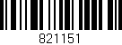Código de barras (EAN, GTIN, SKU, ISBN): '821151'