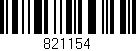 Código de barras (EAN, GTIN, SKU, ISBN): '821154'