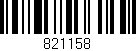 Código de barras (EAN, GTIN, SKU, ISBN): '821158'