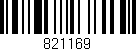 Código de barras (EAN, GTIN, SKU, ISBN): '821169'