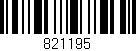 Código de barras (EAN, GTIN, SKU, ISBN): '821195'