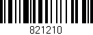Código de barras (EAN, GTIN, SKU, ISBN): '821210'