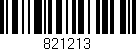 Código de barras (EAN, GTIN, SKU, ISBN): '821213'