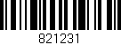 Código de barras (EAN, GTIN, SKU, ISBN): '821231'