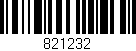 Código de barras (EAN, GTIN, SKU, ISBN): '821232'