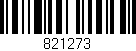 Código de barras (EAN, GTIN, SKU, ISBN): '821273'