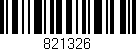 Código de barras (EAN, GTIN, SKU, ISBN): '821326'