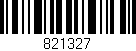Código de barras (EAN, GTIN, SKU, ISBN): '821327'