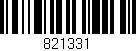 Código de barras (EAN, GTIN, SKU, ISBN): '821331'