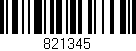 Código de barras (EAN, GTIN, SKU, ISBN): '821345'