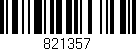 Código de barras (EAN, GTIN, SKU, ISBN): '821357'