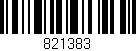 Código de barras (EAN, GTIN, SKU, ISBN): '821383'