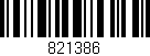 Código de barras (EAN, GTIN, SKU, ISBN): '821386'