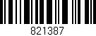 Código de barras (EAN, GTIN, SKU, ISBN): '821387'