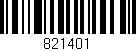 Código de barras (EAN, GTIN, SKU, ISBN): '821401'