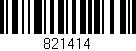 Código de barras (EAN, GTIN, SKU, ISBN): '821414'