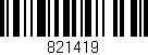 Código de barras (EAN, GTIN, SKU, ISBN): '821419'