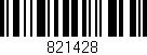 Código de barras (EAN, GTIN, SKU, ISBN): '821428'