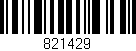 Código de barras (EAN, GTIN, SKU, ISBN): '821429'