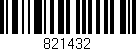 Código de barras (EAN, GTIN, SKU, ISBN): '821432'