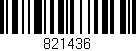 Código de barras (EAN, GTIN, SKU, ISBN): '821436'