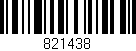 Código de barras (EAN, GTIN, SKU, ISBN): '821438'
