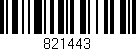 Código de barras (EAN, GTIN, SKU, ISBN): '821443'