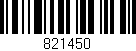 Código de barras (EAN, GTIN, SKU, ISBN): '821450'