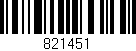 Código de barras (EAN, GTIN, SKU, ISBN): '821451'