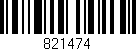 Código de barras (EAN, GTIN, SKU, ISBN): '821474'