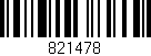 Código de barras (EAN, GTIN, SKU, ISBN): '821478'