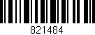 Código de barras (EAN, GTIN, SKU, ISBN): '821484'