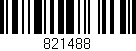Código de barras (EAN, GTIN, SKU, ISBN): '821488'