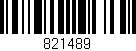 Código de barras (EAN, GTIN, SKU, ISBN): '821489'