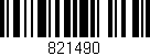 Código de barras (EAN, GTIN, SKU, ISBN): '821490'