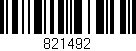 Código de barras (EAN, GTIN, SKU, ISBN): '821492'