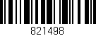Código de barras (EAN, GTIN, SKU, ISBN): '821498'