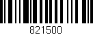 Código de barras (EAN, GTIN, SKU, ISBN): '821500'