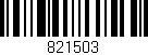 Código de barras (EAN, GTIN, SKU, ISBN): '821503'