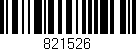 Código de barras (EAN, GTIN, SKU, ISBN): '821526'