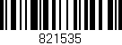 Código de barras (EAN, GTIN, SKU, ISBN): '821535'