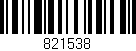 Código de barras (EAN, GTIN, SKU, ISBN): '821538'